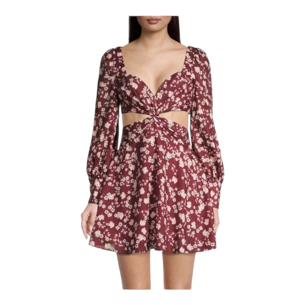Bardot dress Logan floral mini burgundy size 10 XL